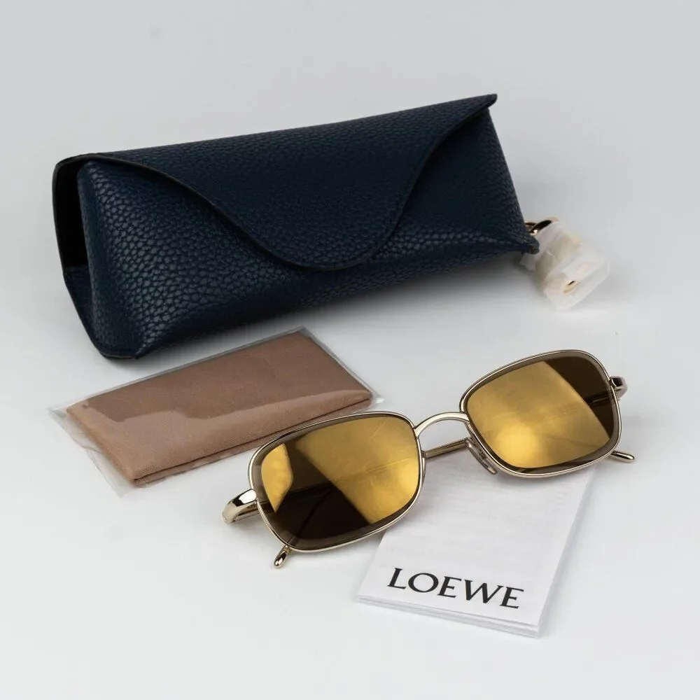 Loewe ANAGRAM Men Sunglasses Gold LW40159U 32G NEW AUTHENTIC